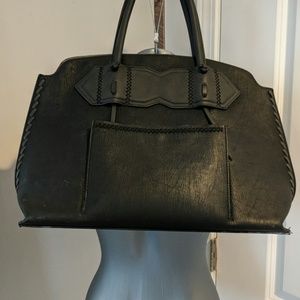 Single Compartment Black Work Tote